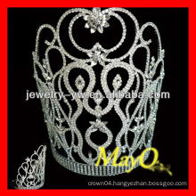 Elegent small decorative flower design crystal pageant tiara crown